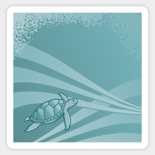 Sea Turtle Background Sticker